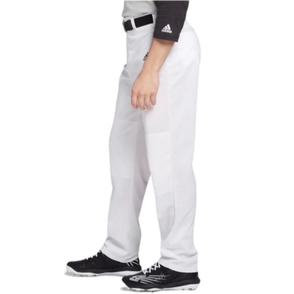 Adidas Large Pants Icon Pro OHP Baseball Pant White open hem elastic waist NWT